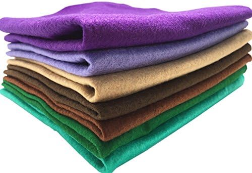 Misscrafts 7pcs 18" X 18" 1.4mm Thick Soft Felt Nonwoven Fabric Sheet