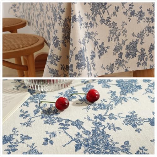 Vintage Linen Floral Fabric by The Yard 3 Yard by 62 Inch Width