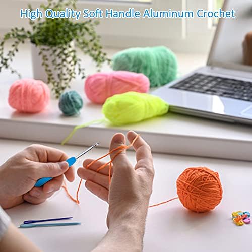SHWAKK Crochet Hook, 4.0 mm Ergonomic Crochet Needles for Arthritic