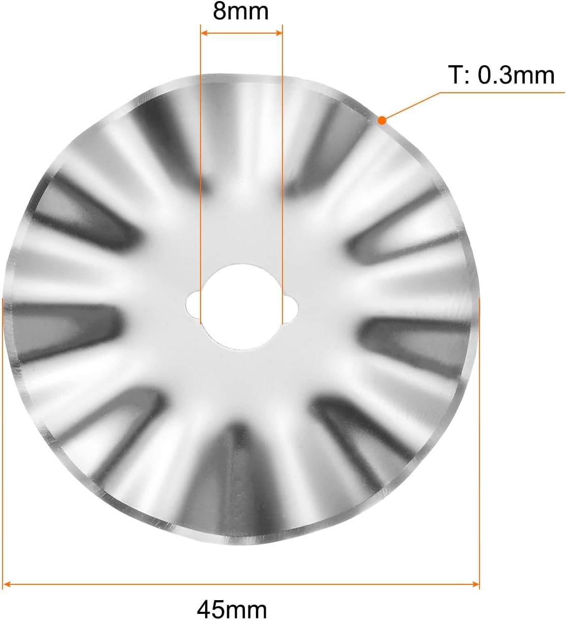 HARFINGTON Rotary Cutter Blades 45mm Large Wave Blade SKS-7 Steel