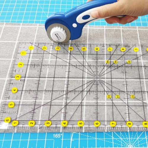 Headley Tools Quilting Ruler, Sewing Ruler (6.5"x 12"), Acrylic