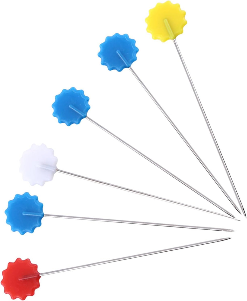 100pcs Flat Head Pins, Colored Heads Quilting Pins Flat Head Straight