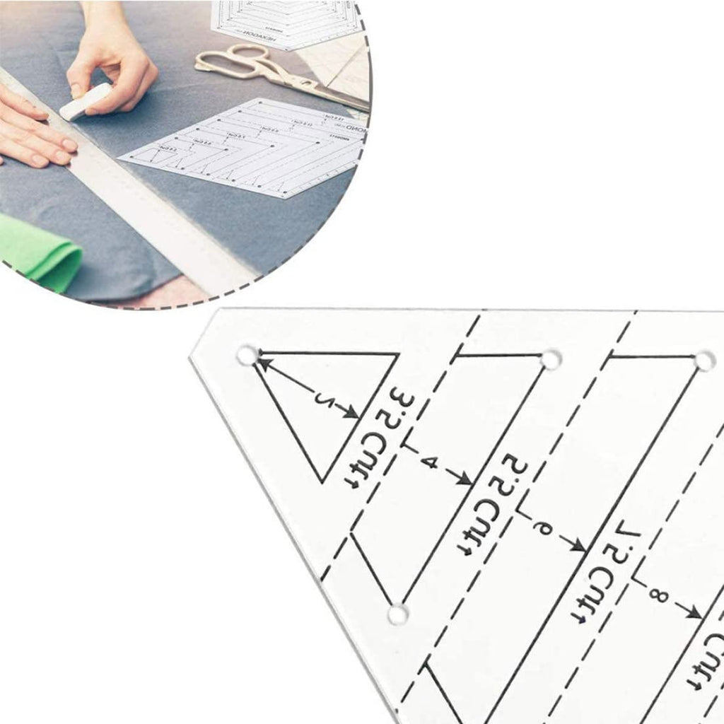 Quilting Rulers Patchwork Templates Transparent Triangle Hexagon