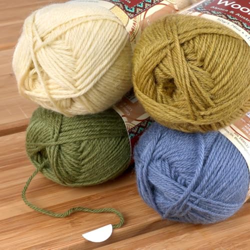 JubileeYarn Woolly Alpaca Yarn - Shades of Blue - 4 Skeins