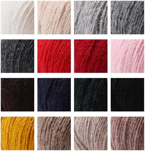 Wool Yarn -6-ply(2mm) Worsted Yarn for Crocheting and Hand Knitting