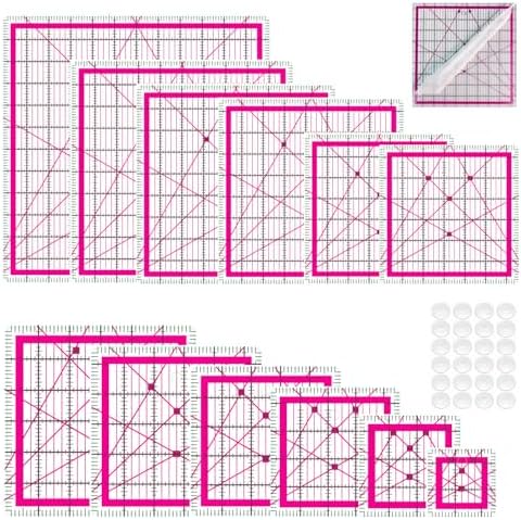 12 Quilting Rulers(2.5",3.5",4.5",5",5.5",6",6.5",7",8.5",9",10",12")