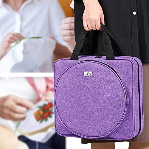 LoDrid Embroidery Project Bag, Purple