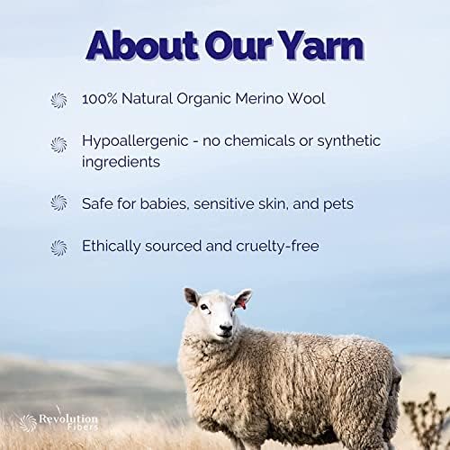Revolution Fibers – Multicolored Merino Yarn | 100% Merino Wool, Super