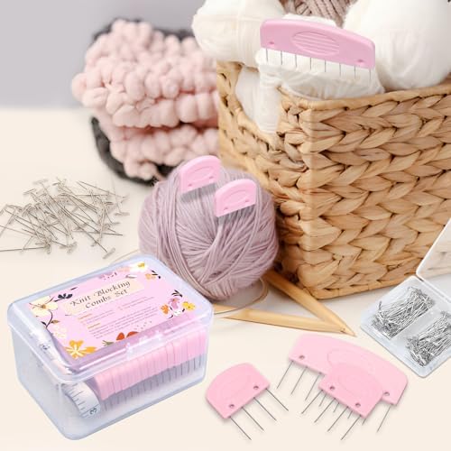 120Pcs Knit Blocking Pins Kit with 100 T-Pins
