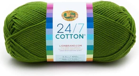 Lion Brand Yarn - 24/7 Cotton - Six Skein Assortment (Olive Tree)