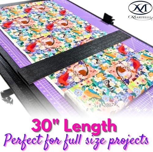 Martelli Seam Allowance Strip Ruler, 30 Inch Slotted Quilt Ruler for