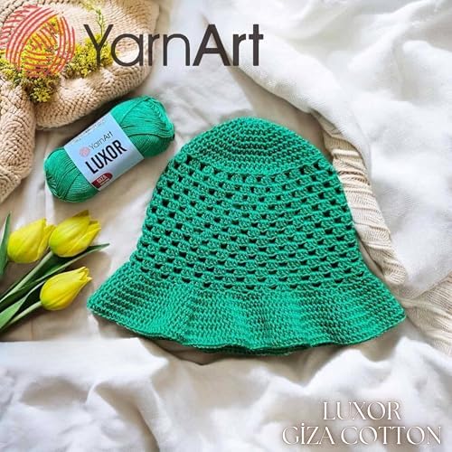 YarnArt Luxor Mercerized Cotton Yarn – 100% Giza Cotton, Smooth