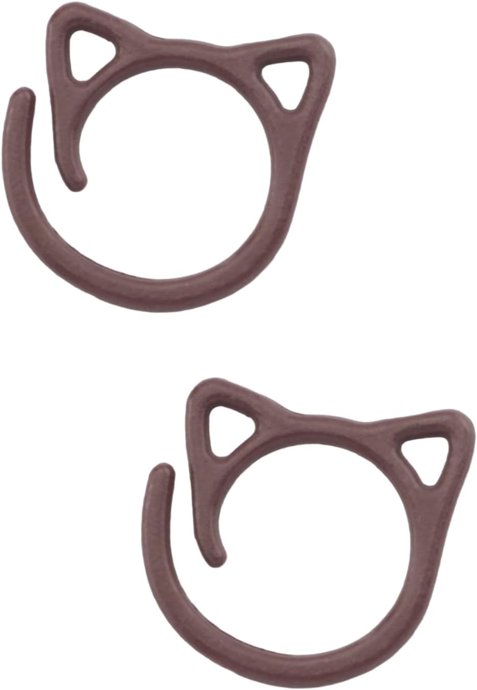 DGHAOP 50PCS Cat Shaped Metal Crochet Stitch Marker Ring DIY Knitting