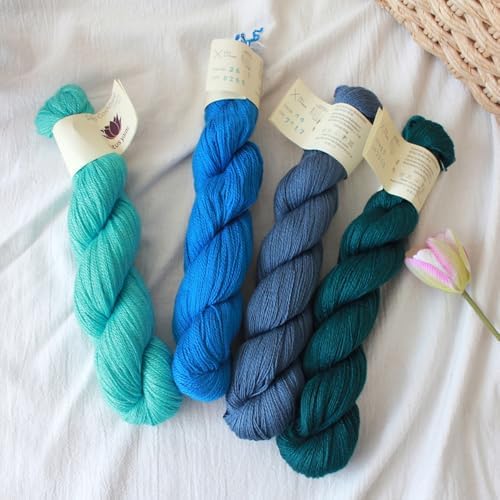 Silky Cashmere Fingering Weight Yarn Hand Knitting/Crochet for Fashion
