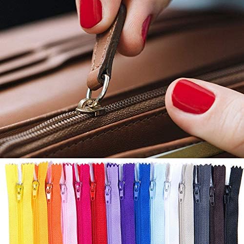 100 Pieces Nylon Coil Zippers, 12 Inch Colorful Sewing Zippers