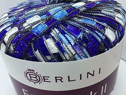 Berlini East Track II Metallic Accent Ladder Ribbon Yarn 50 Gram