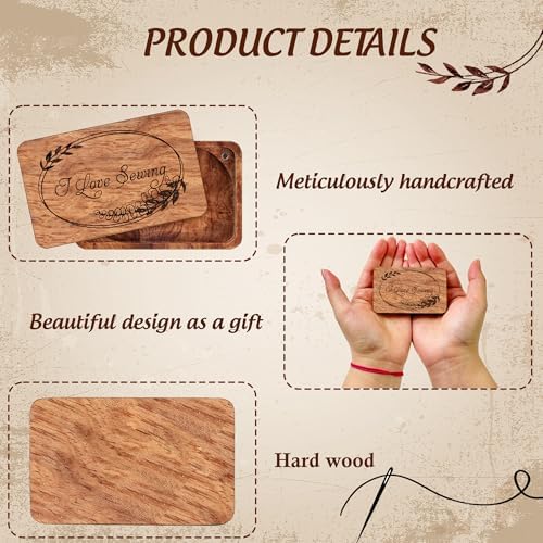 SAVINA Sewing Needle Storage Box - DIY Wooden Sewing Pins Organizer.