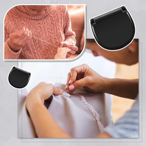 Yuxung 10 Pcs Mini Travel Sewing Kit with Thread Scissor Needle, Black