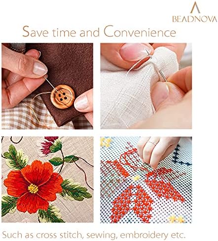 BEADNOVA 5pcs Plastic Embroidery Needle Threaders