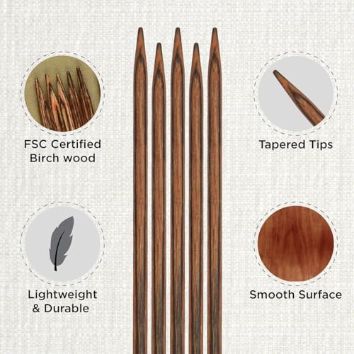 KnitPro Ginger Grande Double Pointed Needle Set 6" (15cm) | 12 US