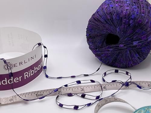 Purple Royale Berlini Ladder Ribbon Yarn #161-50 Grams (1.75 Ounces)