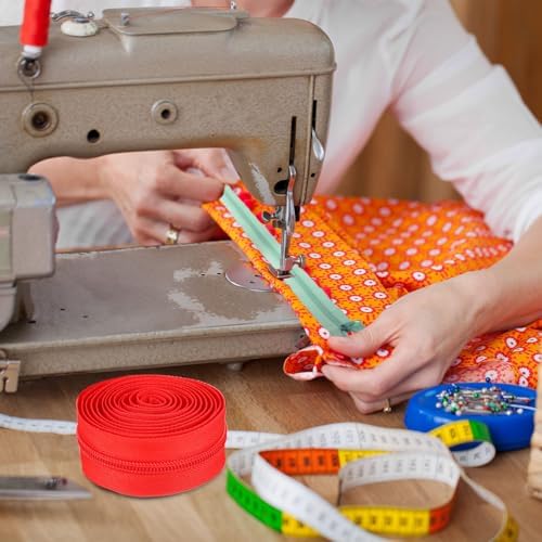 WILLBOND 100 Yards 20 Pcs Zippers for Sewing #5 Nylon Coil, Soft Color