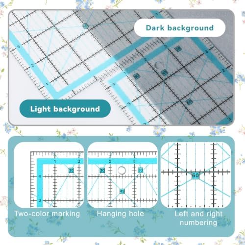 10PCS Quilting Rulers Templates, 2.5"3.5"4.5" 5" 6" 7"8.5"9"10"12"