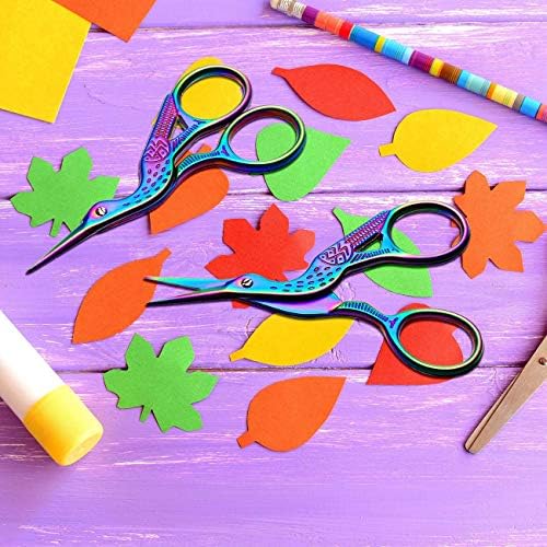 4PCS Vintage Stork Shape Sewing Scissors Stainless Steel Scissors