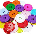 Chenkou Craft Mix Color Plastic Resin Circle Big Button 4 Holes DIY