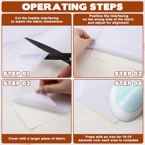 Iron-On Fusible Interfacing 40 Inch X 2 Yards 50g Heavy Weight