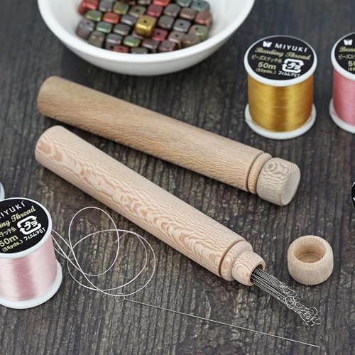 Wood Needle Case - Stylish Flush Design Organizer for Sewing &