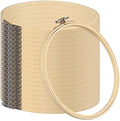 18 PCS Bamboo Embroidery Hoops Set, 8 Inch Adjustable Cross Stitch