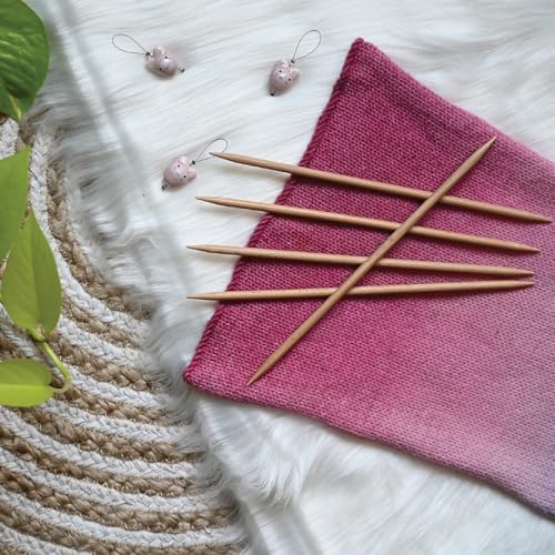 KnitPro Basix Beech Double Pointed Needles 8" (20cm) | US Size 9