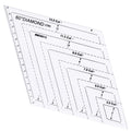 1 Pc Transparent Quilting Templates Ruler, with 60 Degree Shape