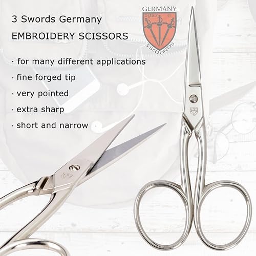 3 Swords Germany - Embroidery Scissors, Shears for Art Work, Daily Use