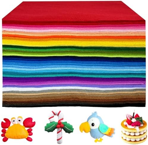120 Pcs Soft Felt Squares Sheets Bulk, 12"x12", 1.4MM Thick