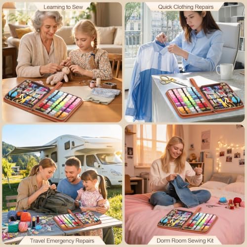 Sewing Kit for Adults and Beginners, 254-Piece Needle and Thread