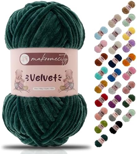Makromecity Velvet Yarn 100g (3.5oz) / 120m (132yd) 100% Polyester
