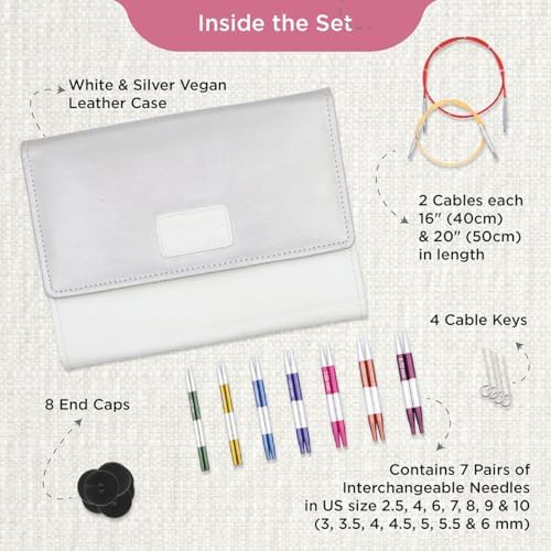KnitPro Smartstix Deluxe Interchangeable Needle Set 4" (10cm) | 7 US