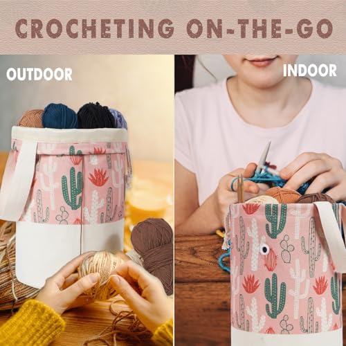 TOGETRUE Yarn Bag, Knitting Crochet Bag, Portable Yarn Storage Bags