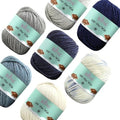 Off-The-Yak Wool Yarn Worsted Weight, 7-Pack (840Yds/700G), Blue Pack