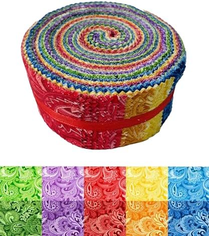 100% Cotton Jelly Roll Fabric Strips for Quilting