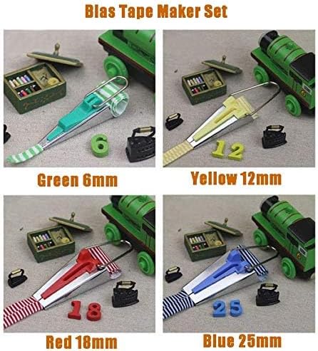 YICBOR 4 Sizes Bias Tape Maker for Fabric Quilting DIY