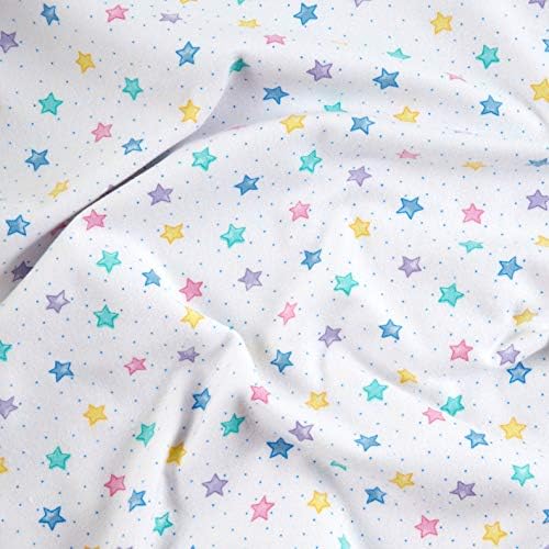 Comfy Flannel Stars Pastel, Fabric by the Yard