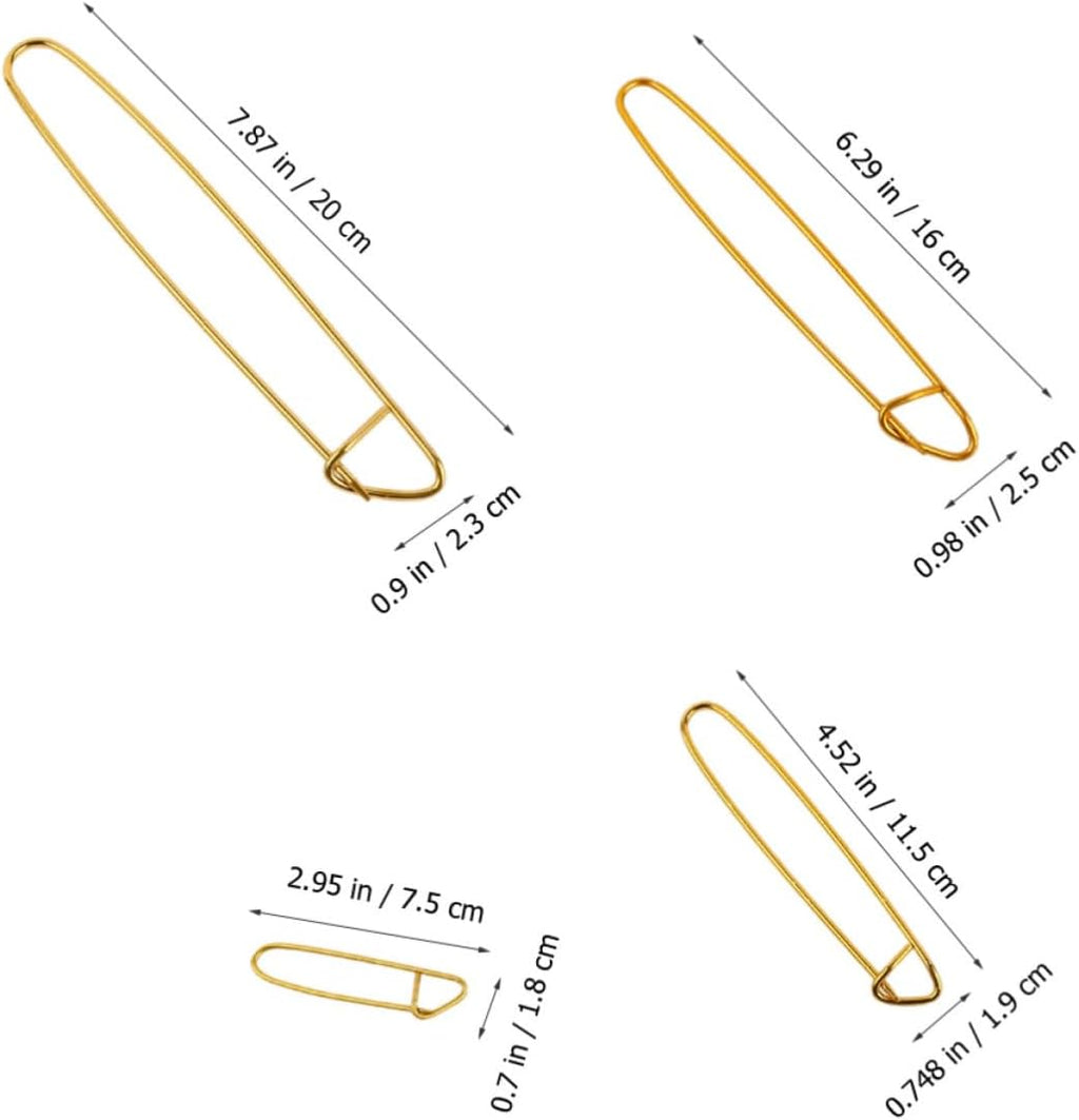 8pcs Knitting Stitch Holder Pins, Golden Aluminum Alloy, DIY Craft Set