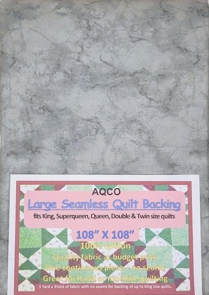 108"x108" Quilt Backing Fabric, Large, Seamless, from AQCO, Marble