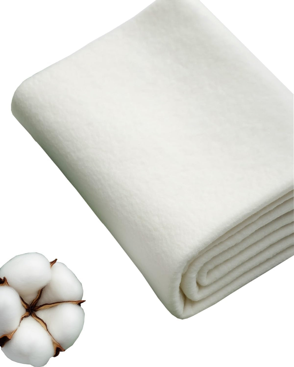 HANPATQUI 1PCS 45 x 60 inch Natural Cotton Quilting Batting Crib Size