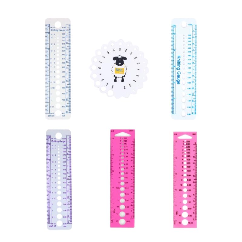 Needle Size Checker with Graduated Gauge, Ruler Purple