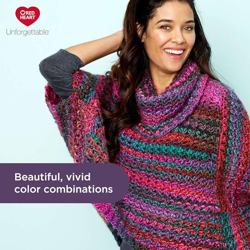 Red Heart Unforgettable Yarn for Crocheting and Knitting, Echo, 3-Pack
