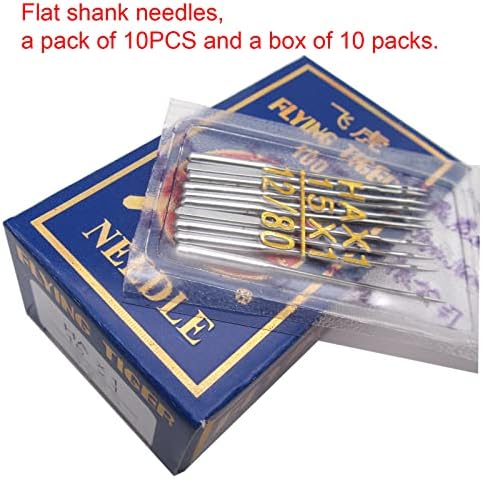 CKPSMS-200PCS Flat Shank Needles HAX1 Compatible with/Replacement for